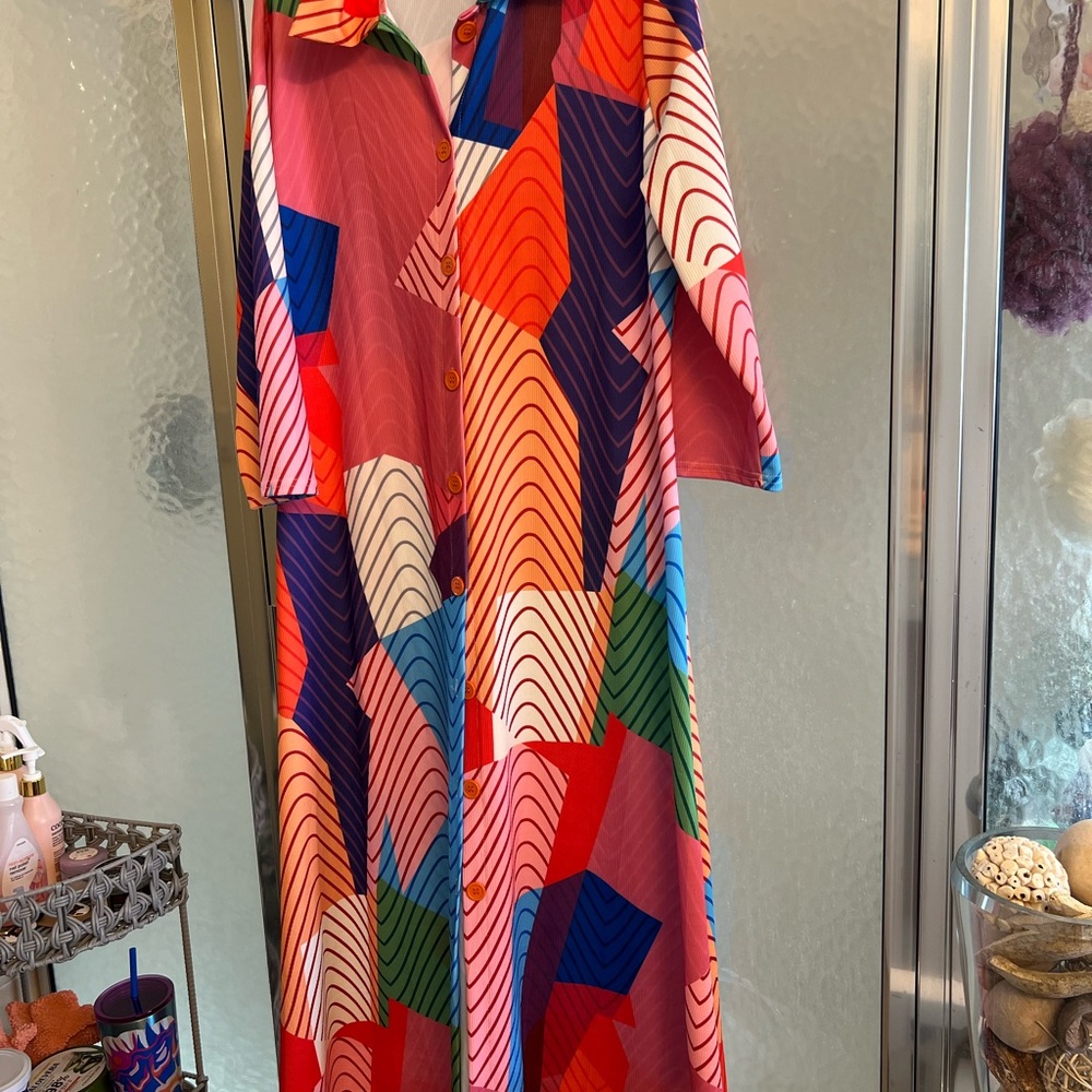 Colorful Geometric Women's Dress